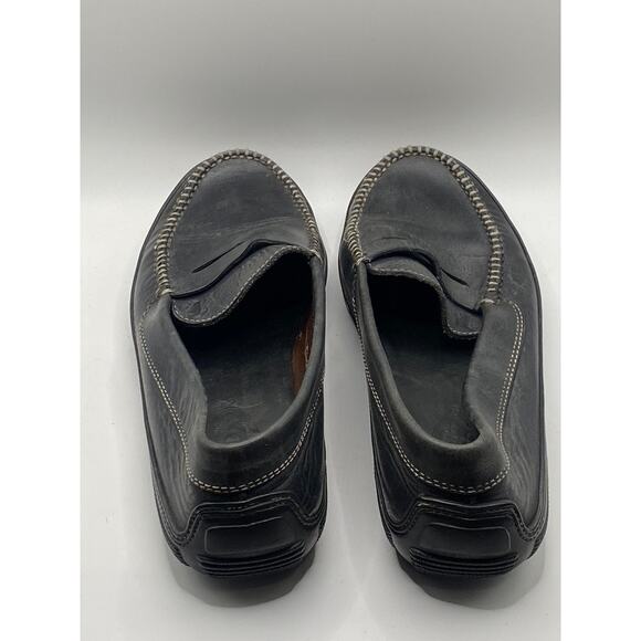 TOD\'S Men\'s Black Vibram Leather Slip-On Loafers SZ 9.5